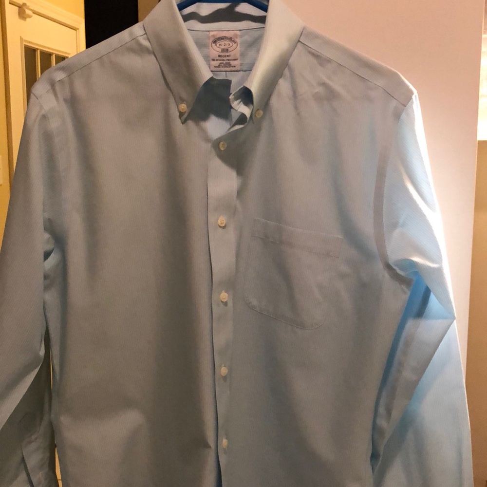 Blue stripe Brooks Brothers button down 15 32/33